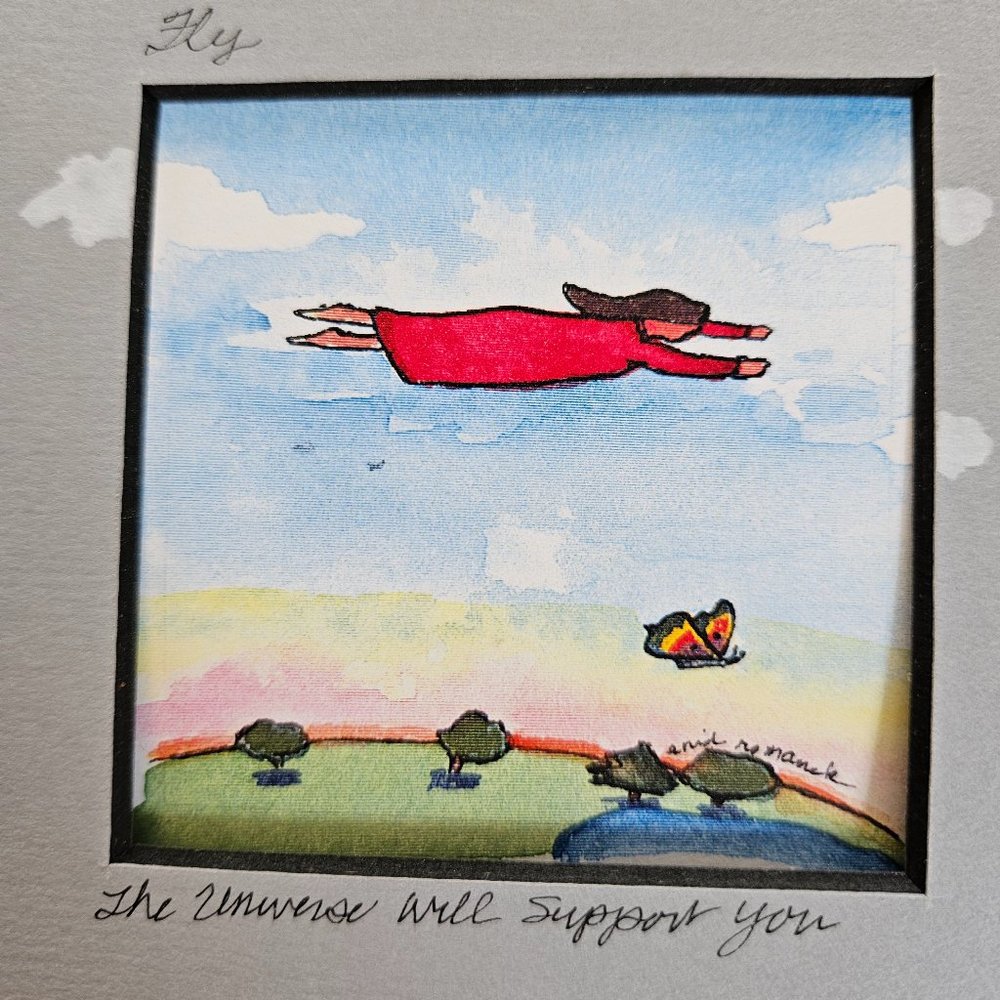 "Fly" original matted artwork